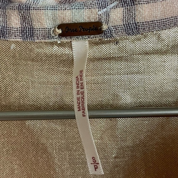 Free People Cutie Plaid Batwing Dolman Sleeve Button Down, Size S - Picture 6 of 7